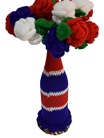 Thread home decorating flower