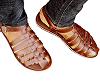 Men's leather craft sandles