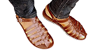 Men's leather craft sandles